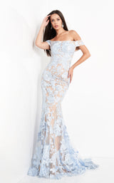Jovani 02610 Blue-Nude