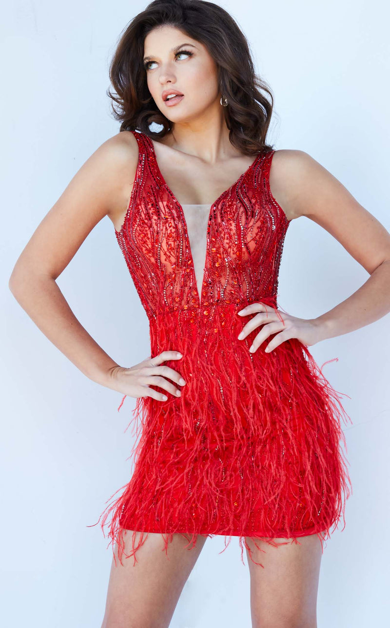 jovani red feather dress Off Shoulder Red Prom Dress With Feathers Jovani 24611 Off Shoulder Beaded Prom Dress Yellow