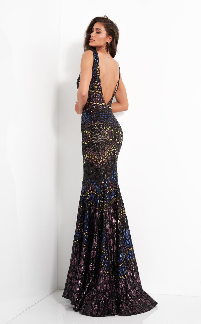 Jovani 04807 Black Multi