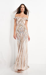 Jovani 04813BG Nude Multi