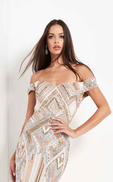 Jovani 04813BG Nude Multi