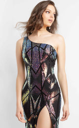 Jovani 06417 Black-Pink