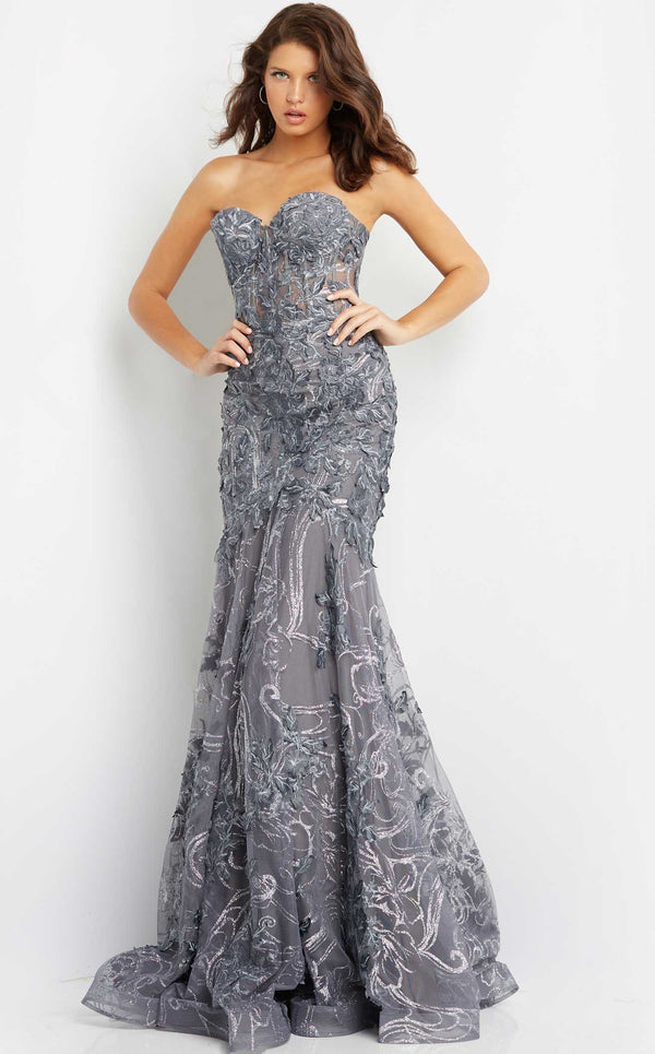 Jovani 07935 Gunmetal