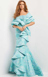 Jovani 08093 Blue-Multi