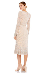 Mac Duggal 10740D Nude/Silver
