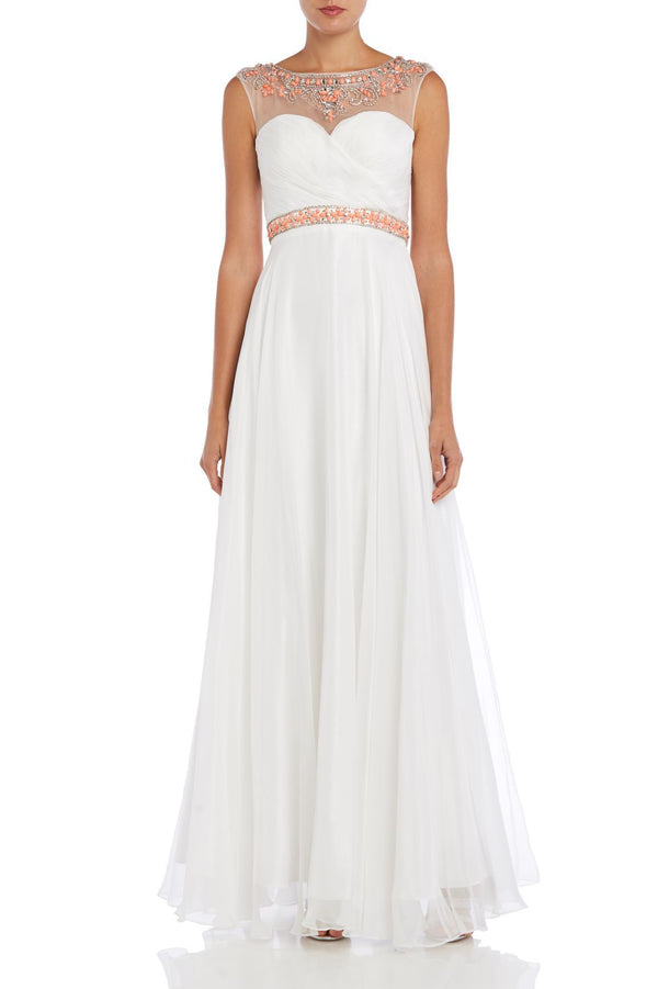 Alyce 1076 Diamond White/Coral