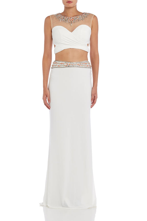 Alyce 1088 Diamond White/Coral