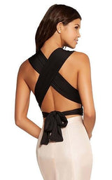 Alyce 108 Black-Champagne Pink