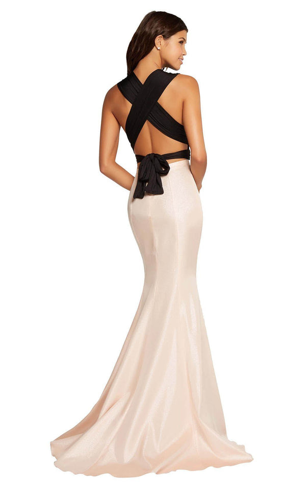 Alyce 108 Black-Champagne Pink