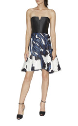 Halston Heritage CZT150522P Ink-Crocus-Print