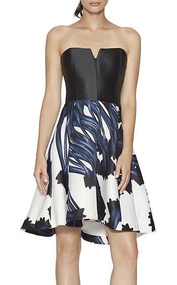 Halston Heritage CZT150522P Ink-Crocus-Print