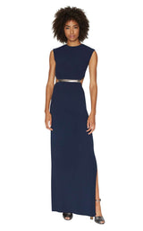 Halston Heritage MEC161757C Dark-Navy-Gunmetal