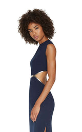 Halston Heritage MEC161757C Dark-Navy-Gunmetal