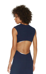 Halston Heritage MEC161757C Dark-Navy-Gunmetal