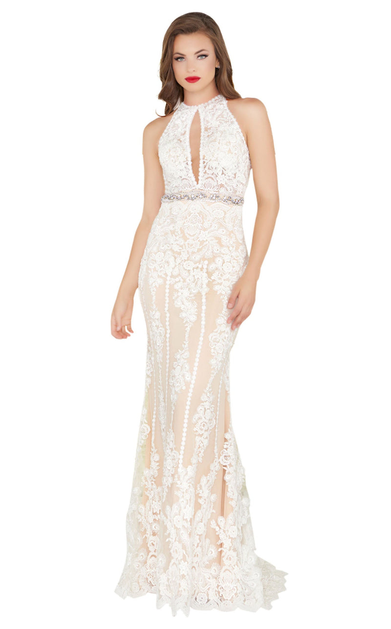 Mac Duggal 12150R Ivory-Nude