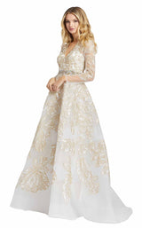 Mac Duggal 12179M Ivory/Gold
