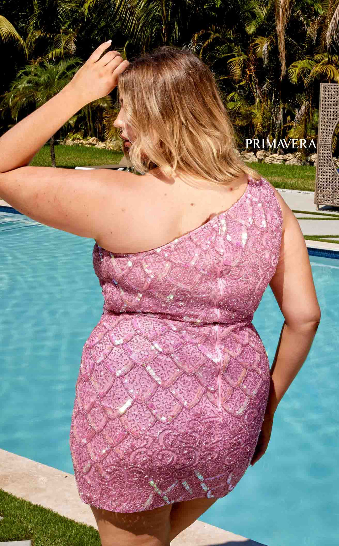 Primavera Couture 14023 Dress Crystal-Pink