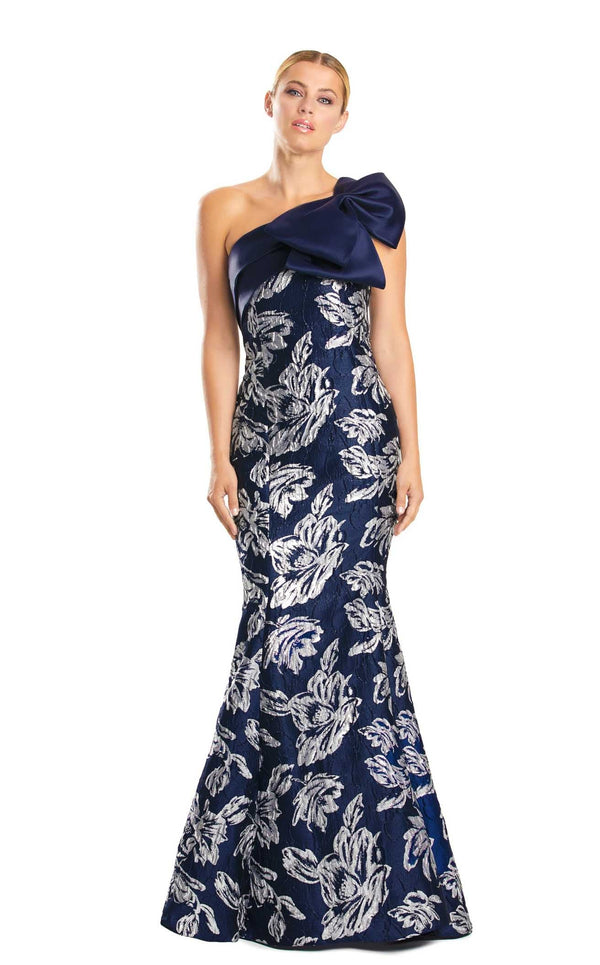 Daymor 1851F23 Dress Navy-Silver