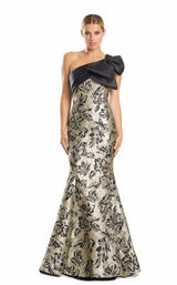 Daymor 1851F23 Dress Taupe-Black