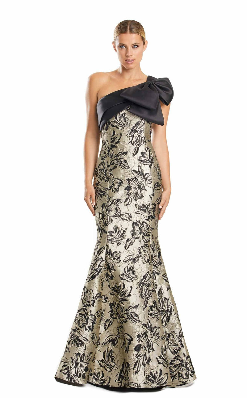 Daymor 1851F23 Dress Taupe-Black