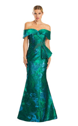 Daymor 1852F23 Dress Emerald-Multi
