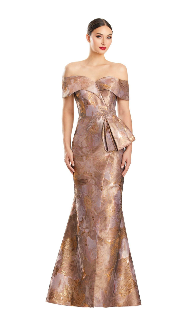 Daymor 1852F23 Dress Mocha-Multi
