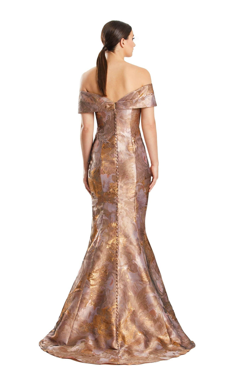 Daymor 1852F23 Dress Mocha-Multi