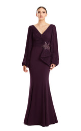 Daymor 1886F23 Dress Aubergine