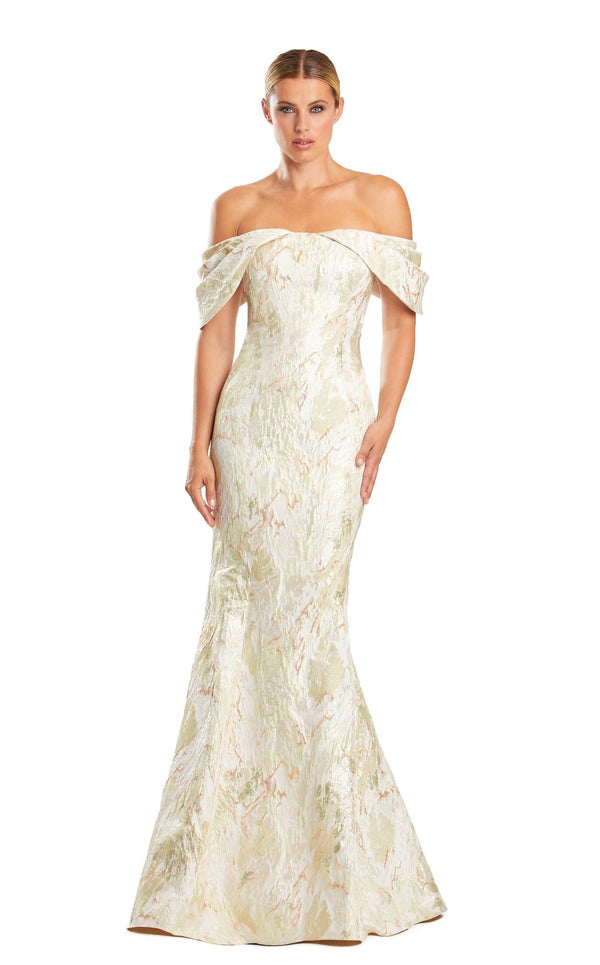 Daymor 1891F23 Dress Champagne-Multi