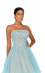 Terani 1911P8016 Powder Blue/Nude
