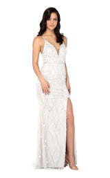 Terani 1911P8112 Ivory-Crystal-Nude