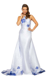 Terani 1911P8185 White-Denim-Silver