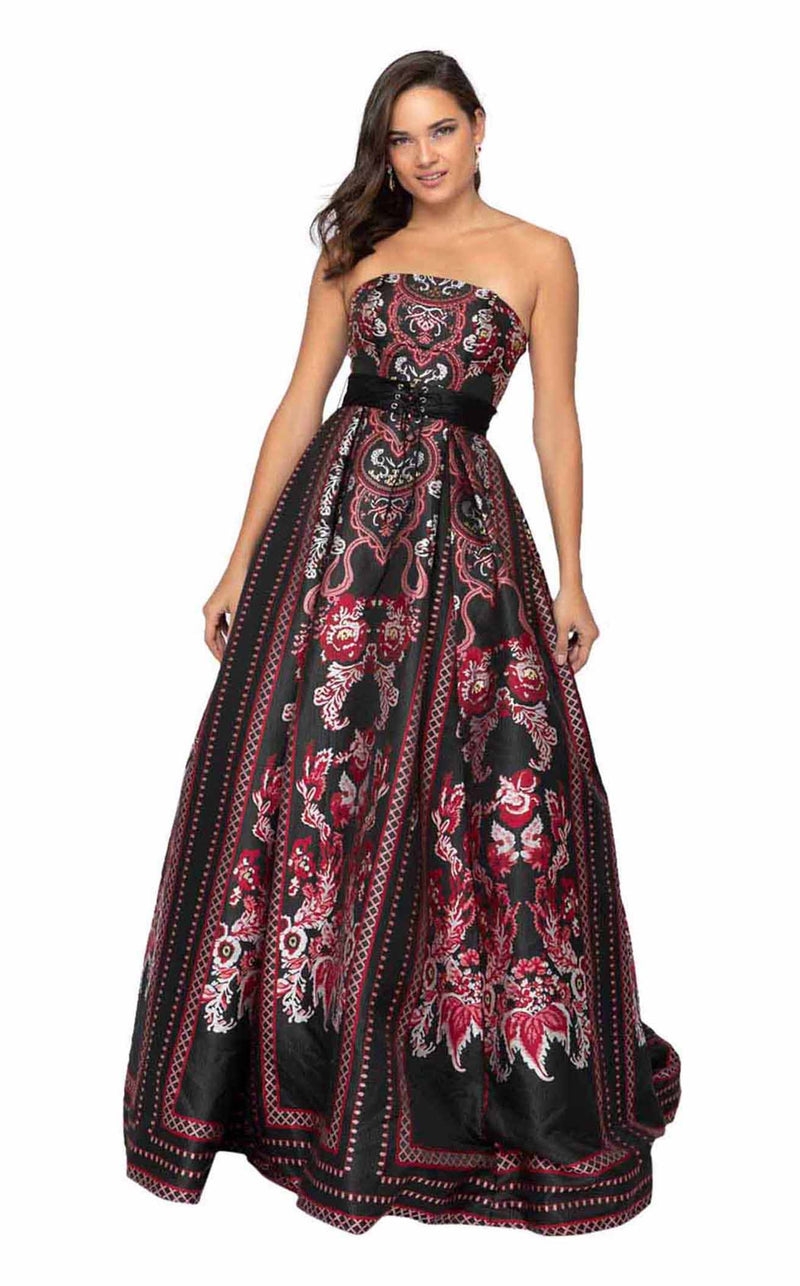 Terani 1911P8516 Black-Fuchsia