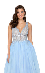 Terani 1911P8527 Light Blue/Nude