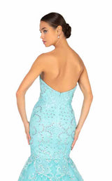 Terani 1911P8636 Aqua-Nude