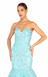 Terani 1911P8636 Aqua-Nude