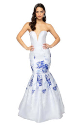 Terani 1911P8648 White-Denim-Silver