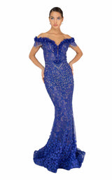 Terani 1913Gl9588 Royal-Blue-Nude