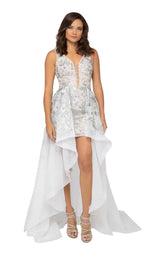 Terani 1913P8312 White-Silver-Nude