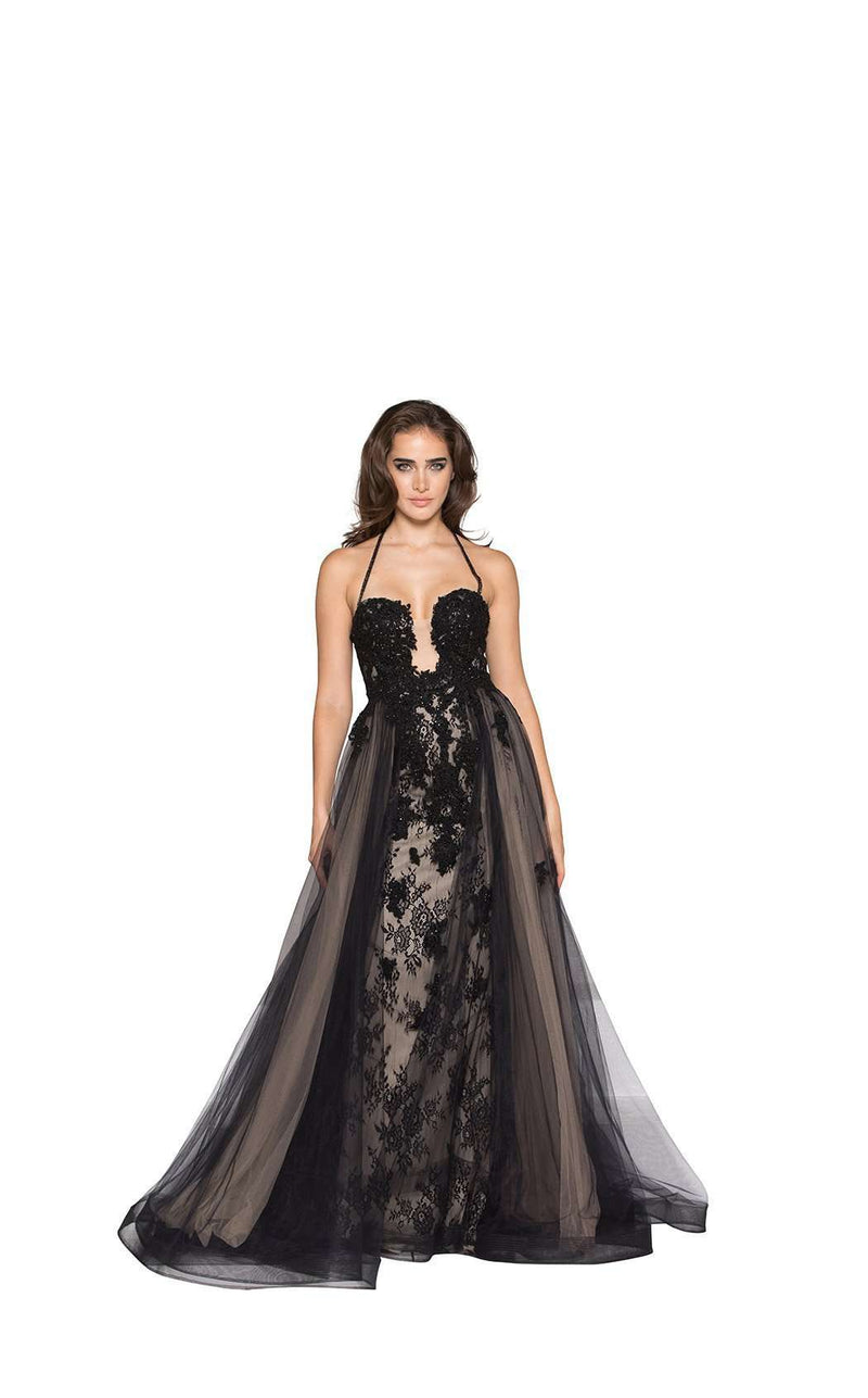 Colors Dress 1924 Black-Nude