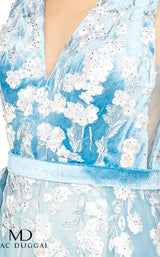 Mac Duggal 20110D Dusty Blue