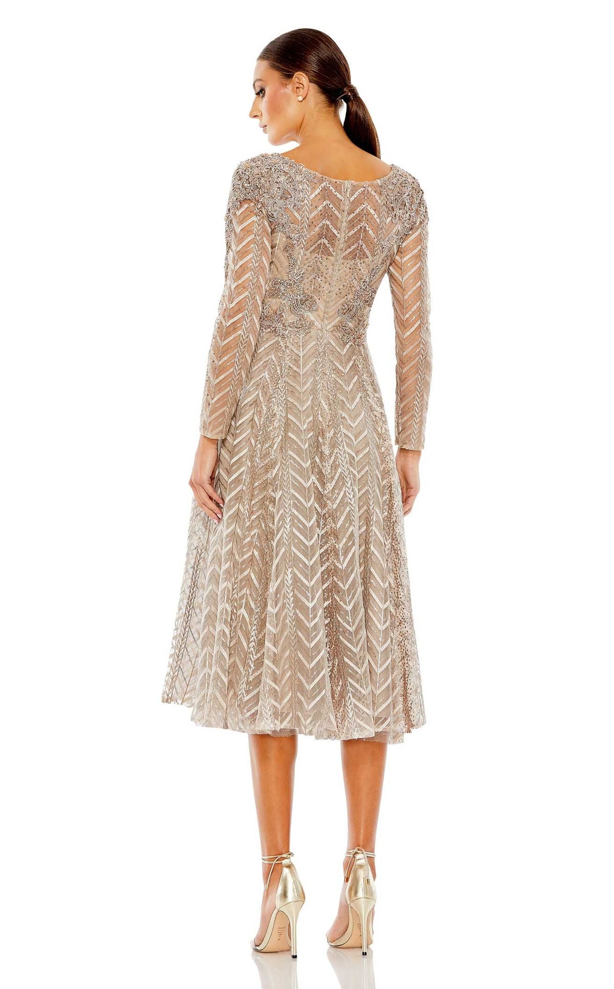 Mac Duggal*上品*ブークレ*幅広いシーンで活躍*ワンピース 20399-Taupe-BK_1200x.jpg?v=