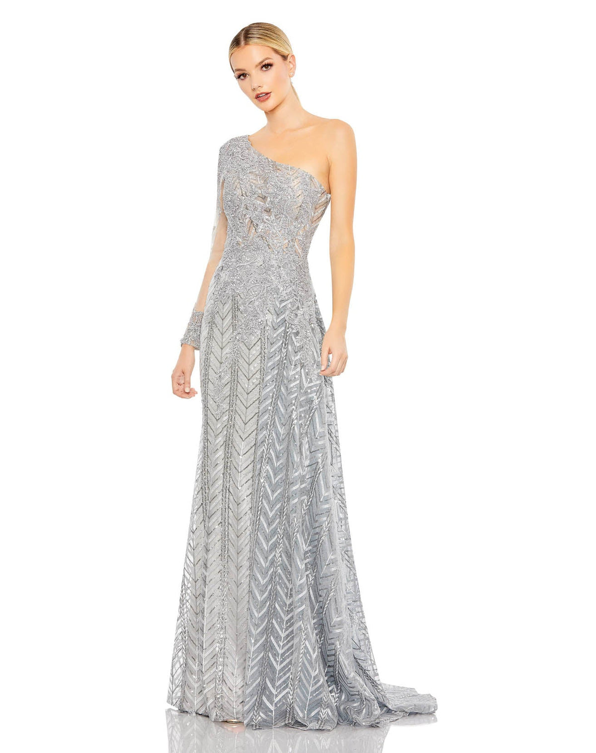 slim fit dress slacks Mac Duggal 37053 Square Neck Crepe Polka Dot Fit and Flare Midi Dress main image 1