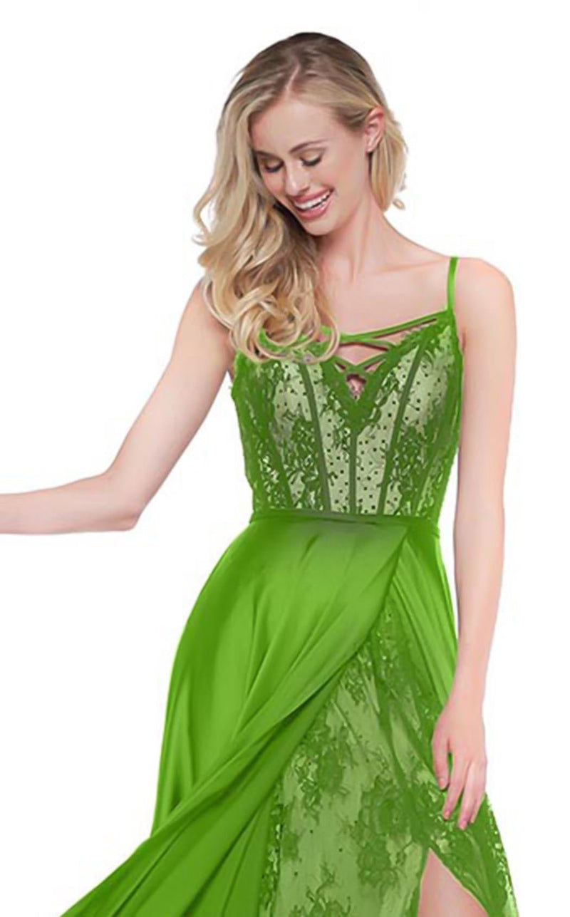 Colors Dress 2057 Green/Nude