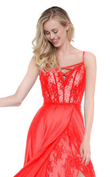 Colors Dress 2057 Red-Nude