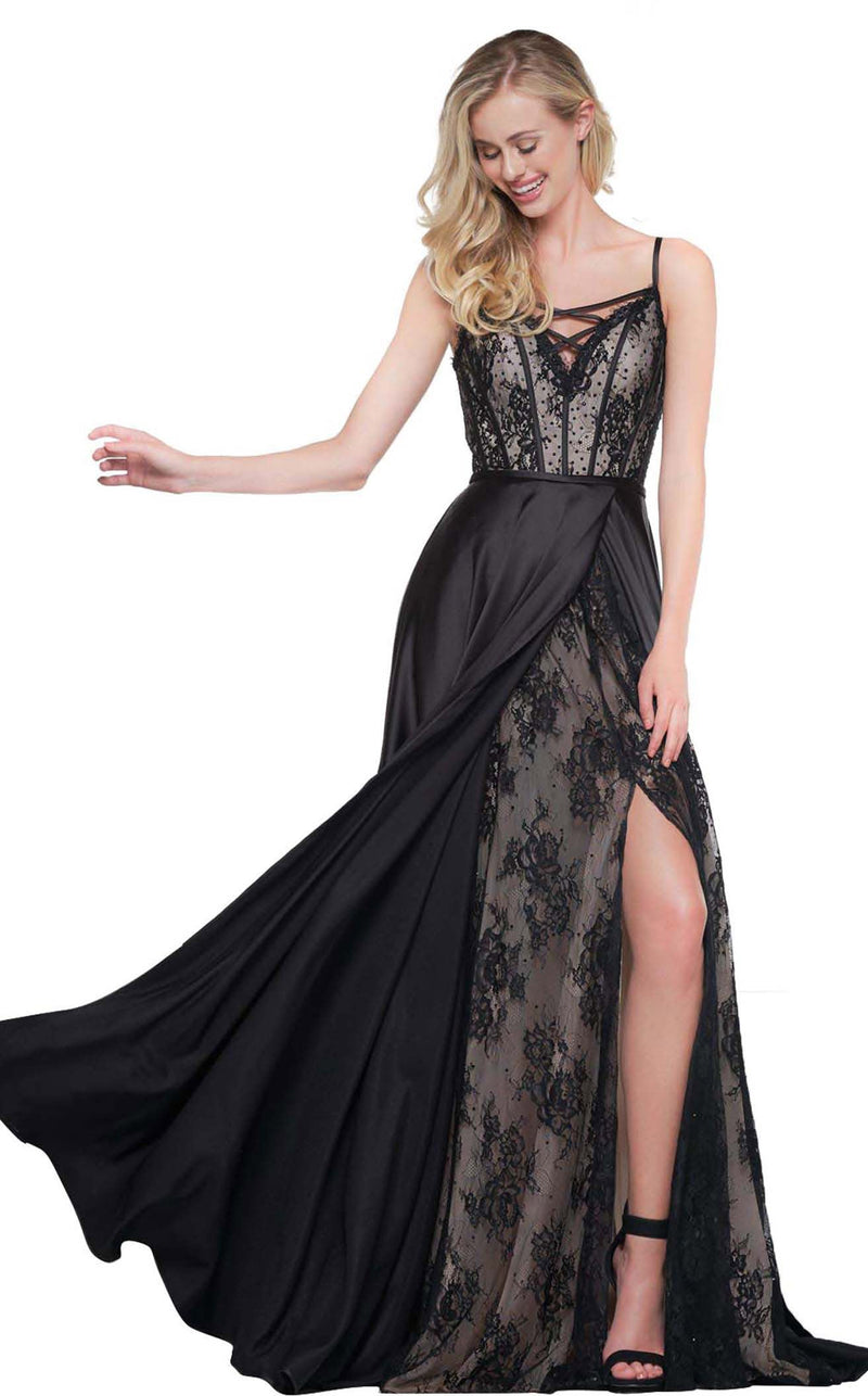 Colors Dress 2057 Black-Nude