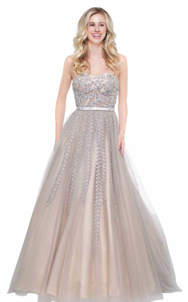 Colors Dress 2065 Grey-Nude