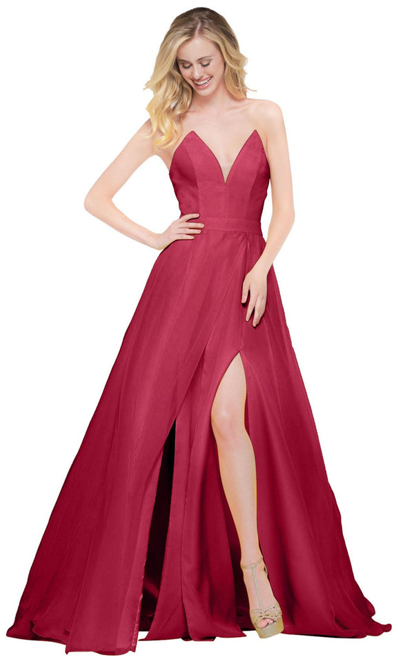 Colors Dress 2081 Burgundy
