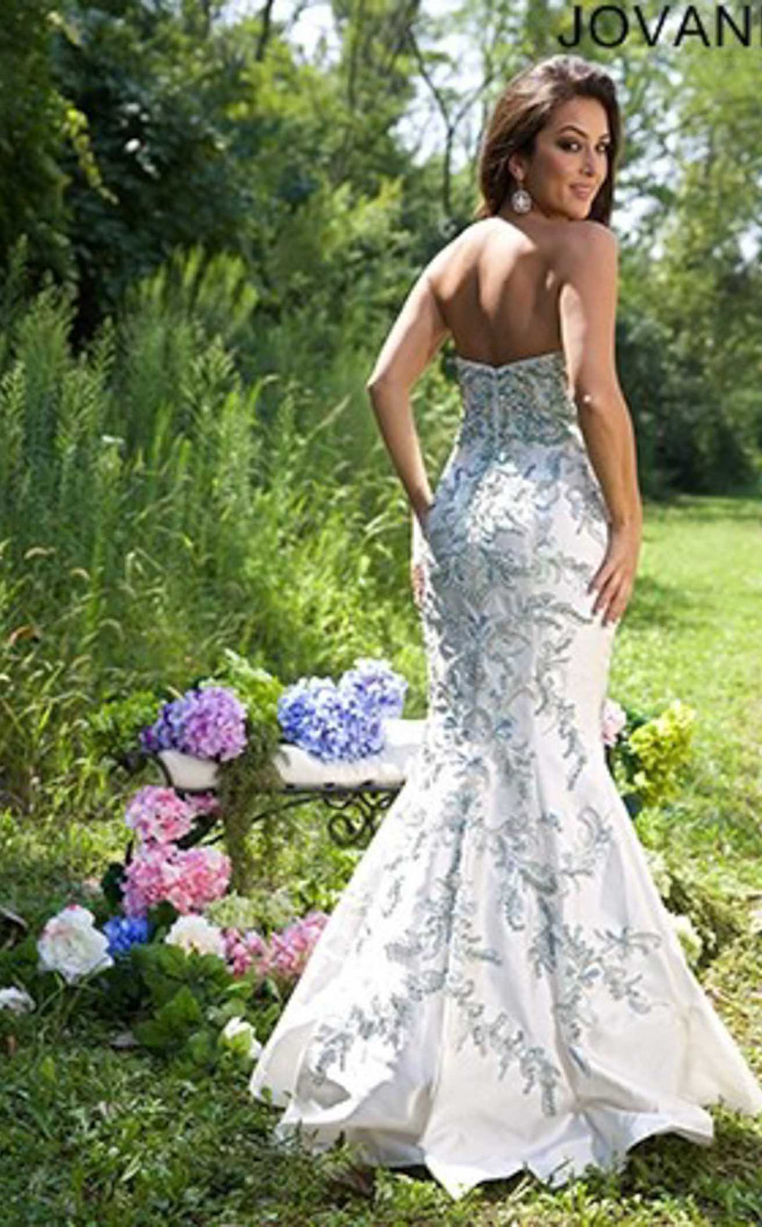 Jovani 20944BG Ivory Multi