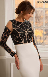 Jovani 21273 Ivory-Black